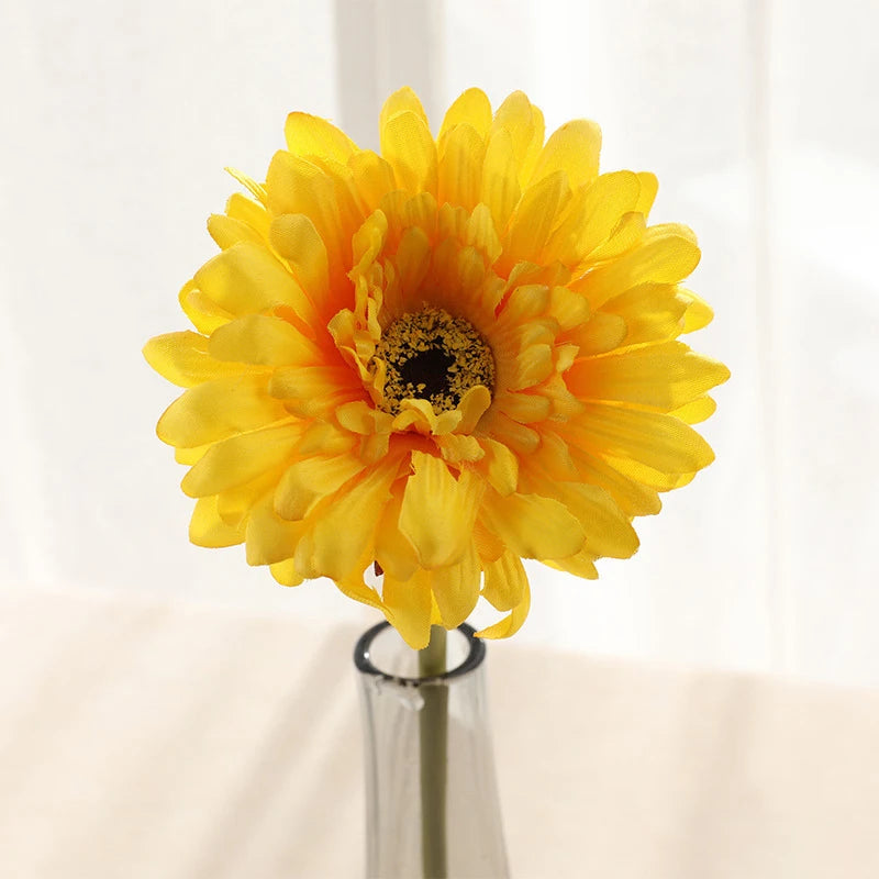 5/10PC Artificial Silk Gerbera Flower Heads - Perfect for Weddings and Home Decor! Sunflowers Luxurious Weddings