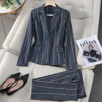 Striped High End Women's Suit Suits Luxurious Weddings