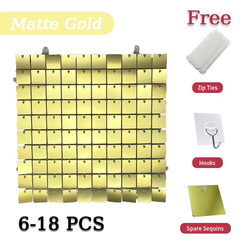 Golden Sequin Panels Backdrops Photography Backgrounds Luxurious Weddings