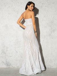 Sparkly White Sequin Mermaid Bridesmaid Dress Bridesmaid Dresses Luxurious Weddings