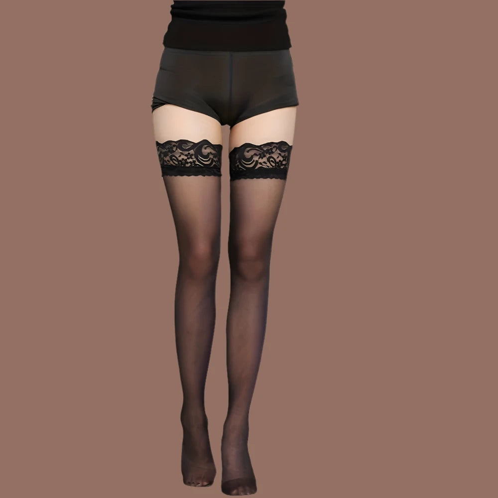 6 Pairs Lace Trim Thigh High Stockings, Thigh-High Stockings Luxurious Weddings