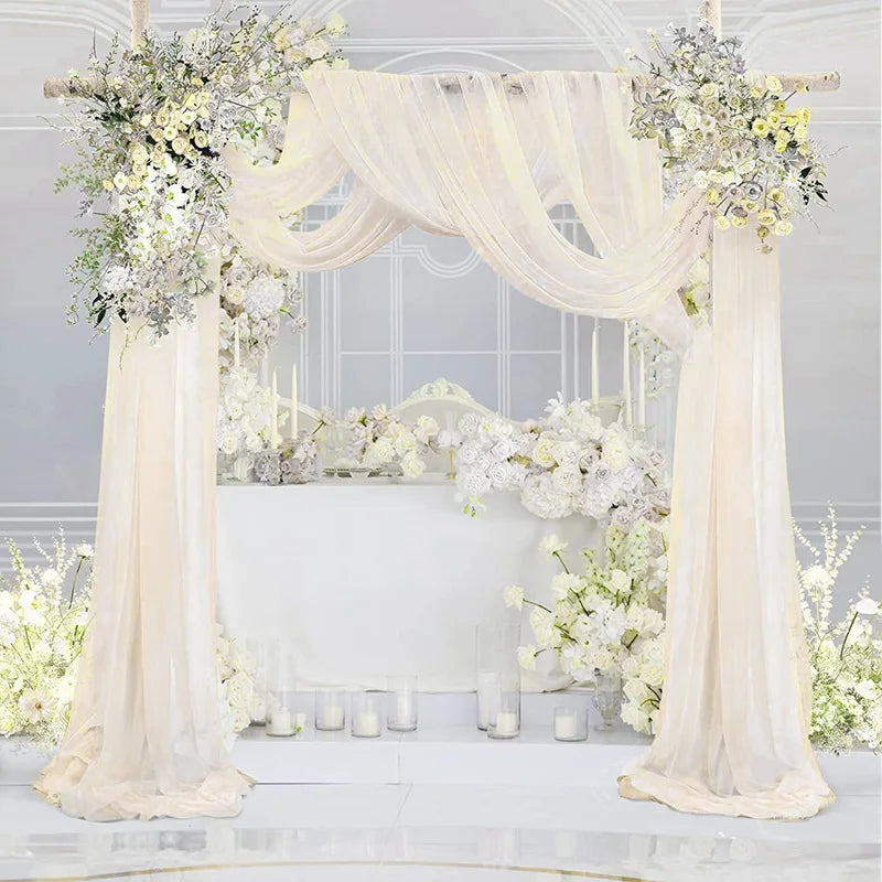 Wedding Arch Drape Chiffon Fabric Draping Wedding Arch Draping Luxurious Weddings
