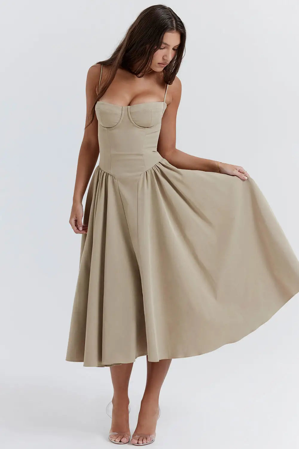 Spring Summer French Retro Dress midi dress Luxurious Weddings