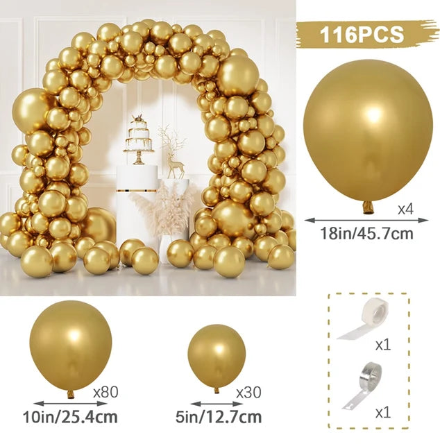 White Gold Balloon Garland Arch Kit Balloon Garlands Luxurious Weddings