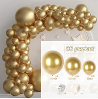 White Gold Balloon Garland Arch Kit Balloon Garlands Luxurious Weddings