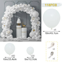 White Gold Balloon Garland Arch Kit Balloon Garlands Luxurious Weddings