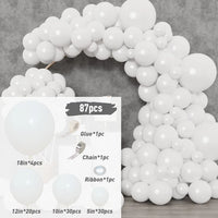 White Gold Balloon Garland Arch Kit Balloon Garlands Luxurious Weddings