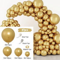 White Gold Balloon Garland Arch Kit Balloon Garlands Luxurious Weddings