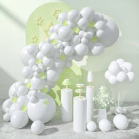White Gold Balloon Garland Arch Kit Balloon Garlands Luxurious Weddings