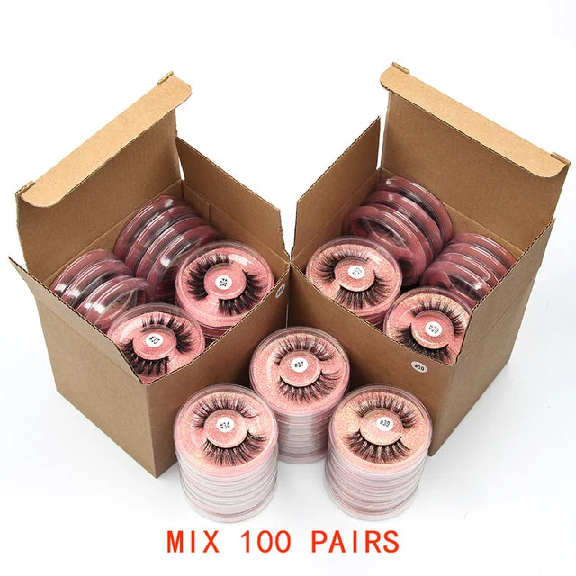 Maquiagem Eyelashes 4/10/20/50/100PCS 3D Mink Lashes Set Natural False Eyelashes False Eyelashes Luxurious Weddings