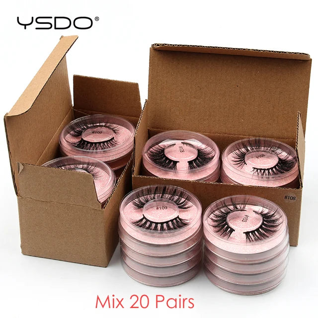 Maquiagem Eyelashes 4/10/20/50/100PCS 3D Mink Lashes Set Natural False Eyelashes False Eyelashes Luxurious Weddings