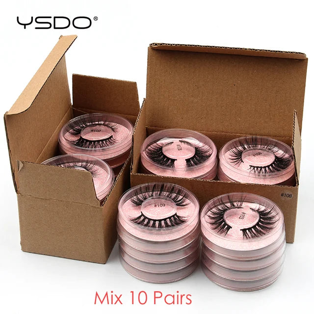 Maquiagem Eyelashes 4/10/20/50/100PCS 3D Mink Lashes Set Natural False Eyelashes False Eyelashes Luxurious Weddings
