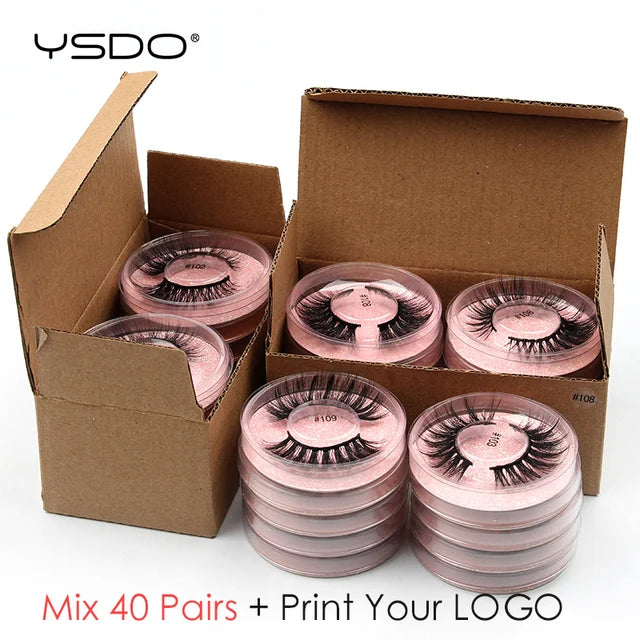 Maquiagem Eyelashes 4/10/20/50/100PCS 3D Mink Lashes Set Natural False Eyelashes False Eyelashes Luxurious Weddings