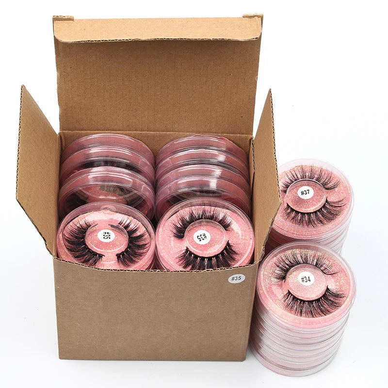 Maquiagem Eyelashes 4/10/20/50/100PCS 3D Mink Lashes Set Natural False Eyelashes False Eyelashes Luxurious Weddings