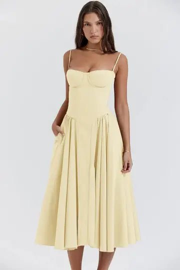 Spring Summer French Retro Dress midi dress Luxurious Weddings
