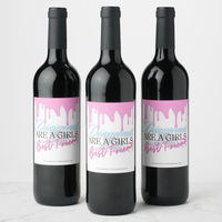Bachelorette Wine Labels | Diamonds Wine Labels Luxurious Weddings