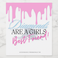 Bachelorette Wine Labels | Diamonds Wine Labels Luxurious Weddings