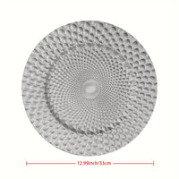 Elegant 40pcs 13\" Silvery Charger Plates Set Tableware Luxurious Weddings