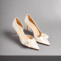 Point Toe Stiletto Pumps Bridal Shoes Luxurious Weddings