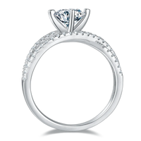 1 Carat Moissanite 925 Sterling Silver Ring Luxurious Weddings