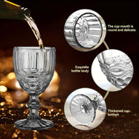 6pcs Vintage Snake Pattern Wine Glass Set wine glass Luxurious Weddings