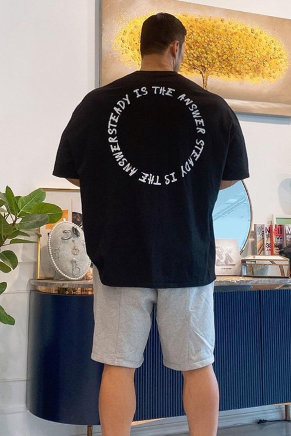 Men's Plus Size Letter Round Neck Half Sleeve T-Shirt mens tshirts Luxurious Weddings