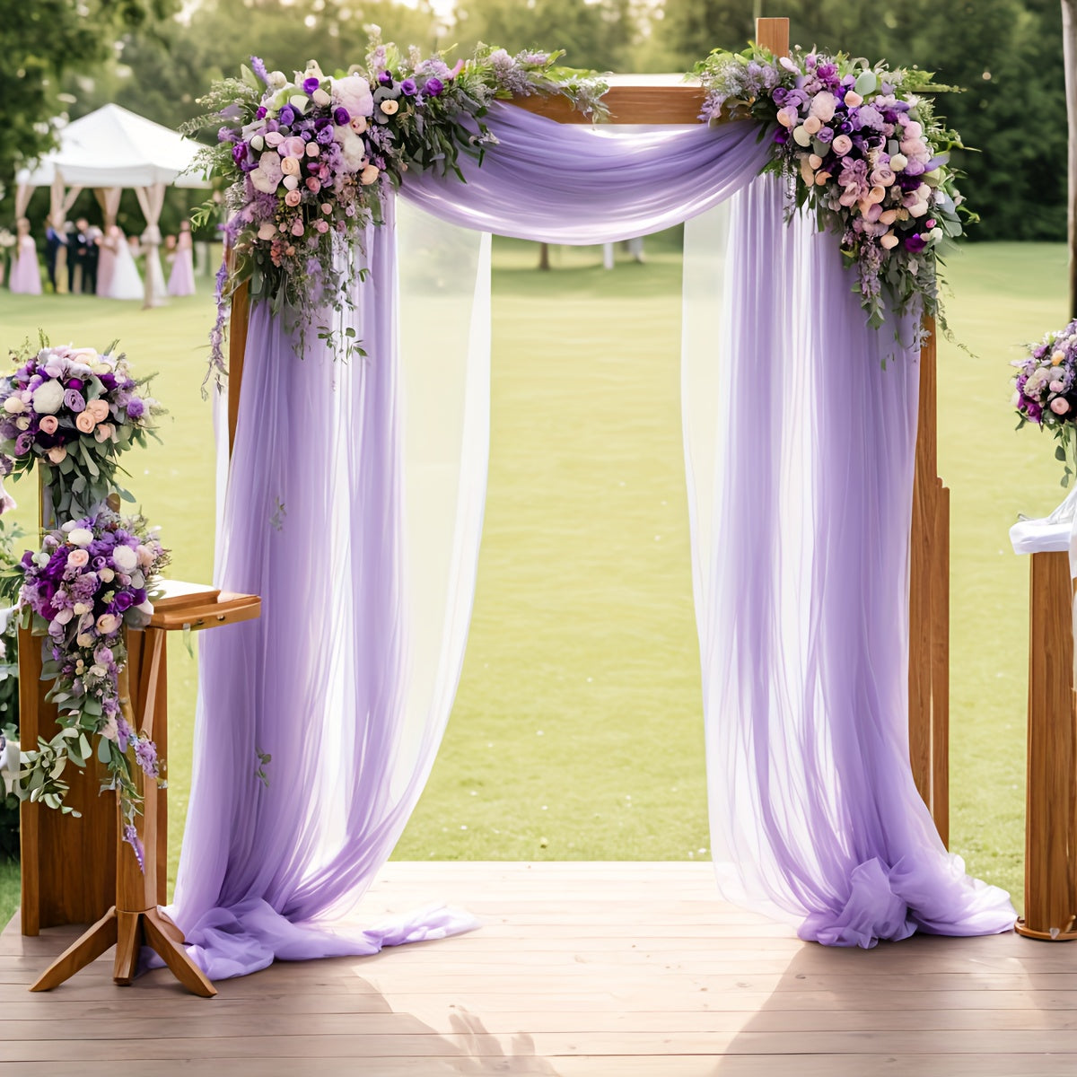 Silk Drappings 26ft Chiffon Wedding Arch Drapes Silks Luxurious Weddings