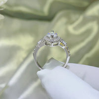 2 Carat Moissanite 925 Sterling Silver Ring Luxurious Weddings