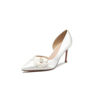 Point Toe Stiletto Pumps Bridal Shoes Luxurious Weddings