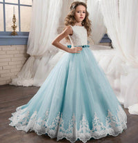 Children's Flowergirl Lace Puff Princess Dress girls dress Luxurious Weddings
