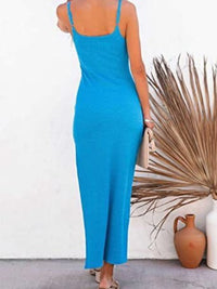 Ribbed Tank Midi Dress with Side Slit Maxi dress Luxurious Weddings