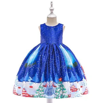 Cartoon Cosplay Snowflake Princess Dress girls dresses Luxurious Weddings