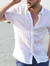 Men's Full Size Button Down Short Sleeve Shirt Plus Size Mens Shirts Luxurious Weddings