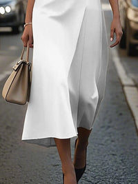 Round Neck Sleeveless Midi Sheath Dress Midi dresses Luxurious Weddings