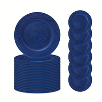 40pcs Elegant Round Plastic Charger Plates Tableware Luxurious Weddings