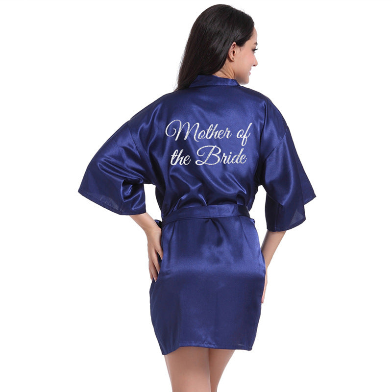 Hot Silver Glitter Mother Of The Bride Nightgown Bridal Robes Luxurious Weddings