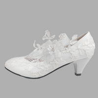 White Flower Pumps wedding shoes Bridal Shoes Luxurious Weddings