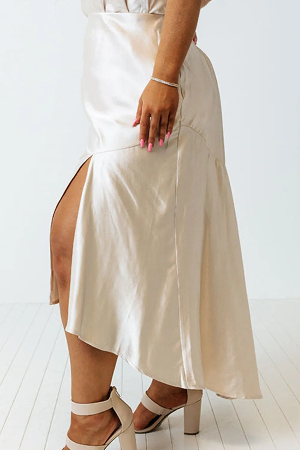 Plus Size Slit Ruffled Skirt Plus size skirt Luxurious Weddings