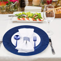 24pcs Dark Blue Elegant Charger Plates Set Charger Plates Luxurious Weddings