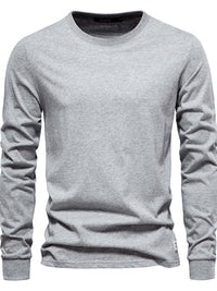 Men's Full Size Round Neck Long Sleeve T-Shirt Plus Size Men's Tshirts Luxurious Weddings