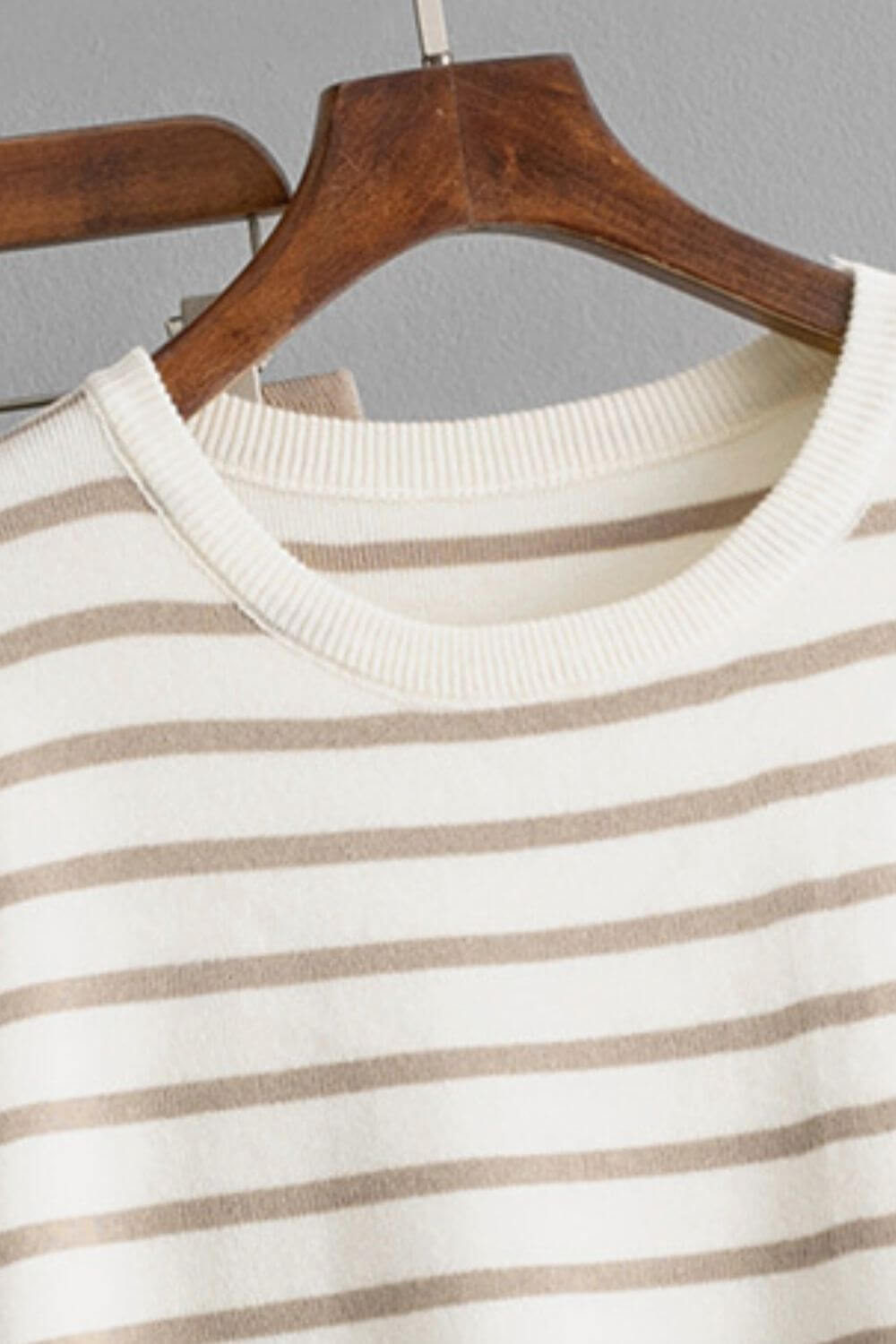 Basic Bae Striped Round Neck Long Sleeve Top and Pants Sweater Set Matching Sets Luxurious Weddings