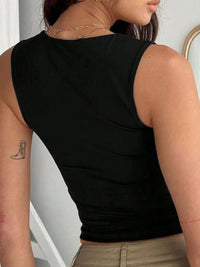 Devine Square Neck Wide Strap Tank Singlet Luxurious Weddings