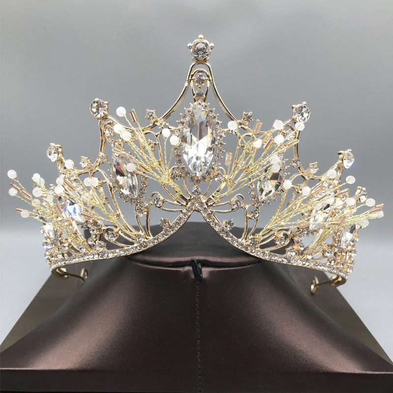 Wedding Crown Baroque Bride Princess Tiara Luxurious Weddings