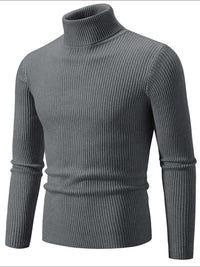 Men's Turtleneck Long Sleeve Ribbed Sweater turtle neck Luxurious Weddings