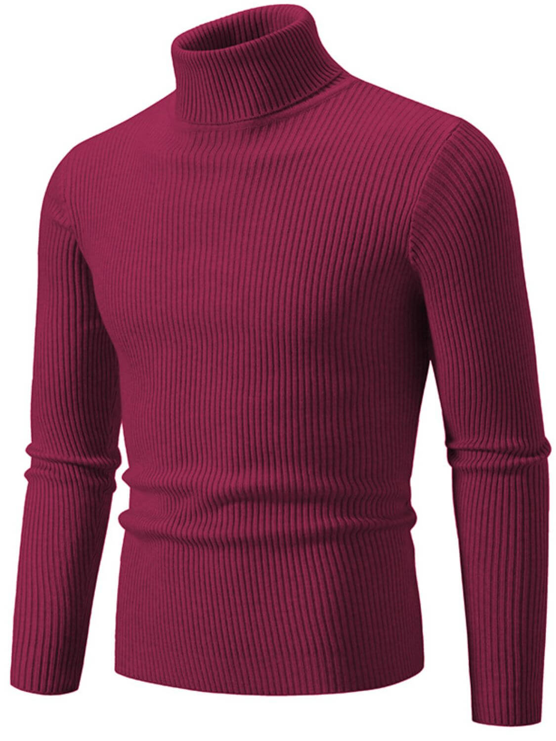 Men's Turtleneck Long Sleeve Ribbed Sweater turtle neck Luxurious Weddings