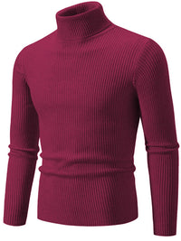 Men's Turtleneck Long Sleeve Ribbed Sweater turtle neck Luxurious Weddings