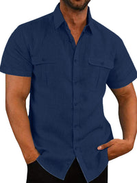 Men's Plus Size Collared Neck Short Sleeve Shirt Men’s shirts Luxurious Weddings