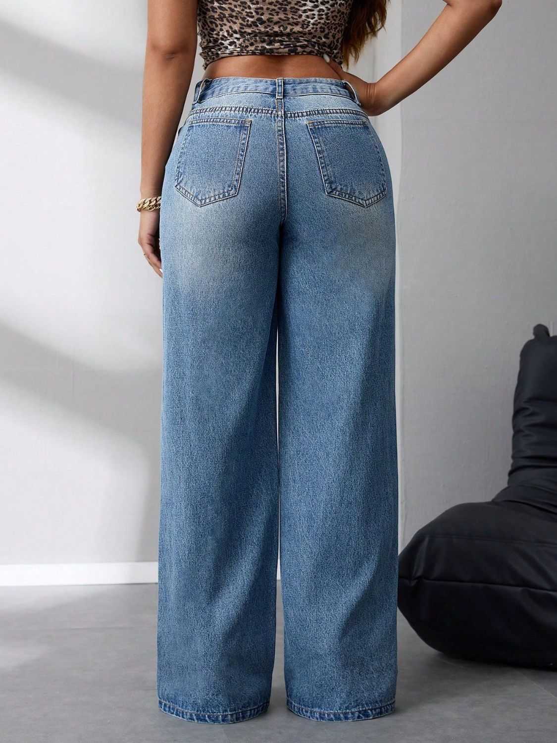 Wide Leg Jeans with Pockets Jeans Luxurious Weddings