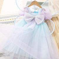 Girls Princess Western Style Rainbow Butterfly Wings Dress girls dress Luxurious Weddings