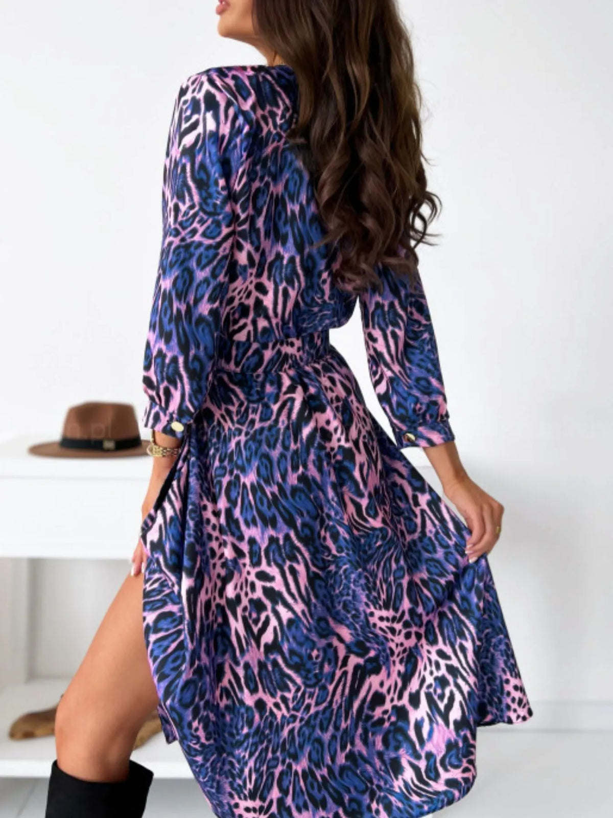 Printed Tie Waist Midi Dress Summer dress Luxurious Weddings